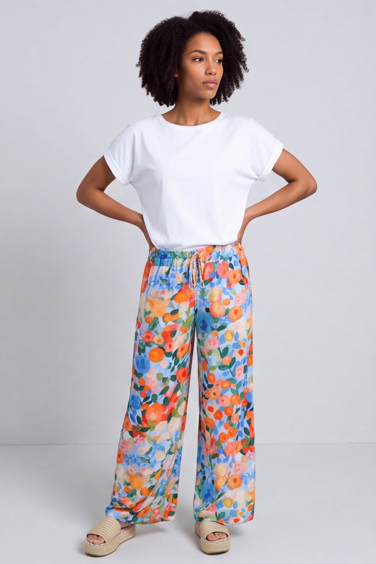 Lelia Print Trousers Light Blue – image 2 of 6
