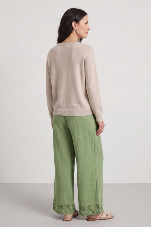 Elana Cotton Trousers Green – image 2 of 6