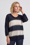 Davena Stripe Knit Top Navy – image 2 of 5