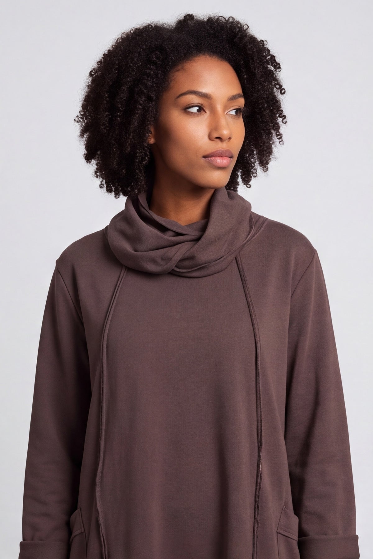 Maris Snood Cotton Dress Cocoa – image 2 of 5