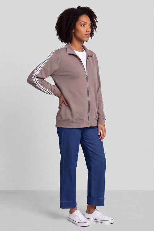 Safiya Zip Jacket Mocha – image 2 of 5