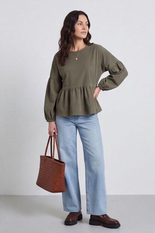 Bella Needlecord Tiered Top – image 2 of 5