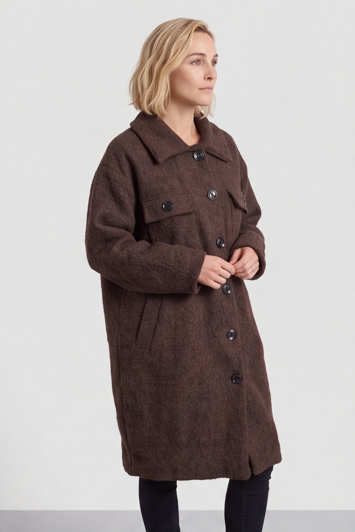Chrysanta Coat Cocoa – image 2 of 6