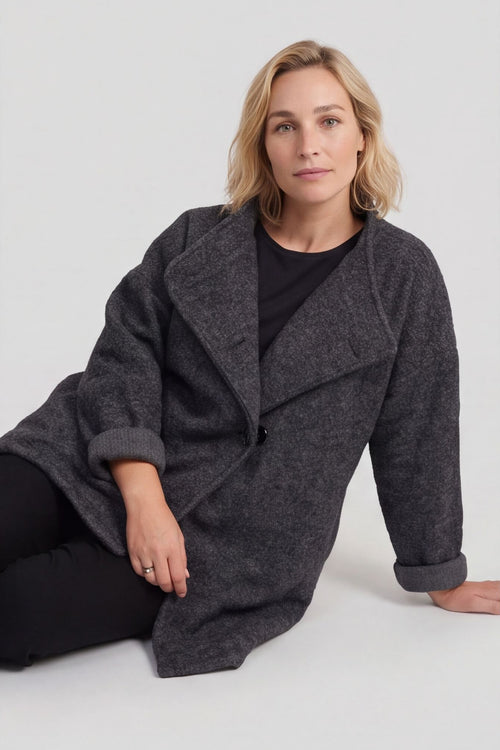 Shona Boucle Jacket Charcoal – image 2 of 5
