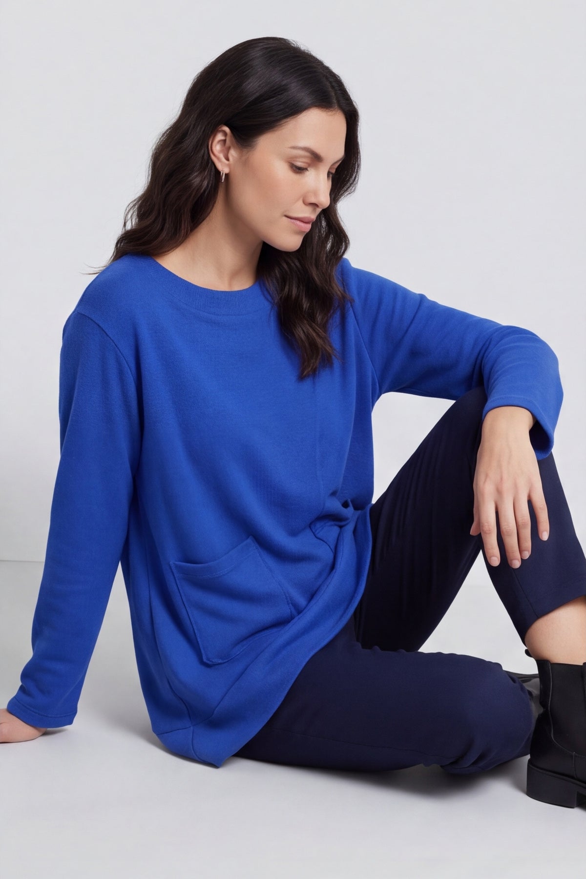 Codie Wool Top Cobalt – image 1 of 5