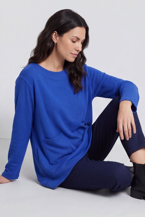 Codie Wool Top Cobalt – image 1 of 5