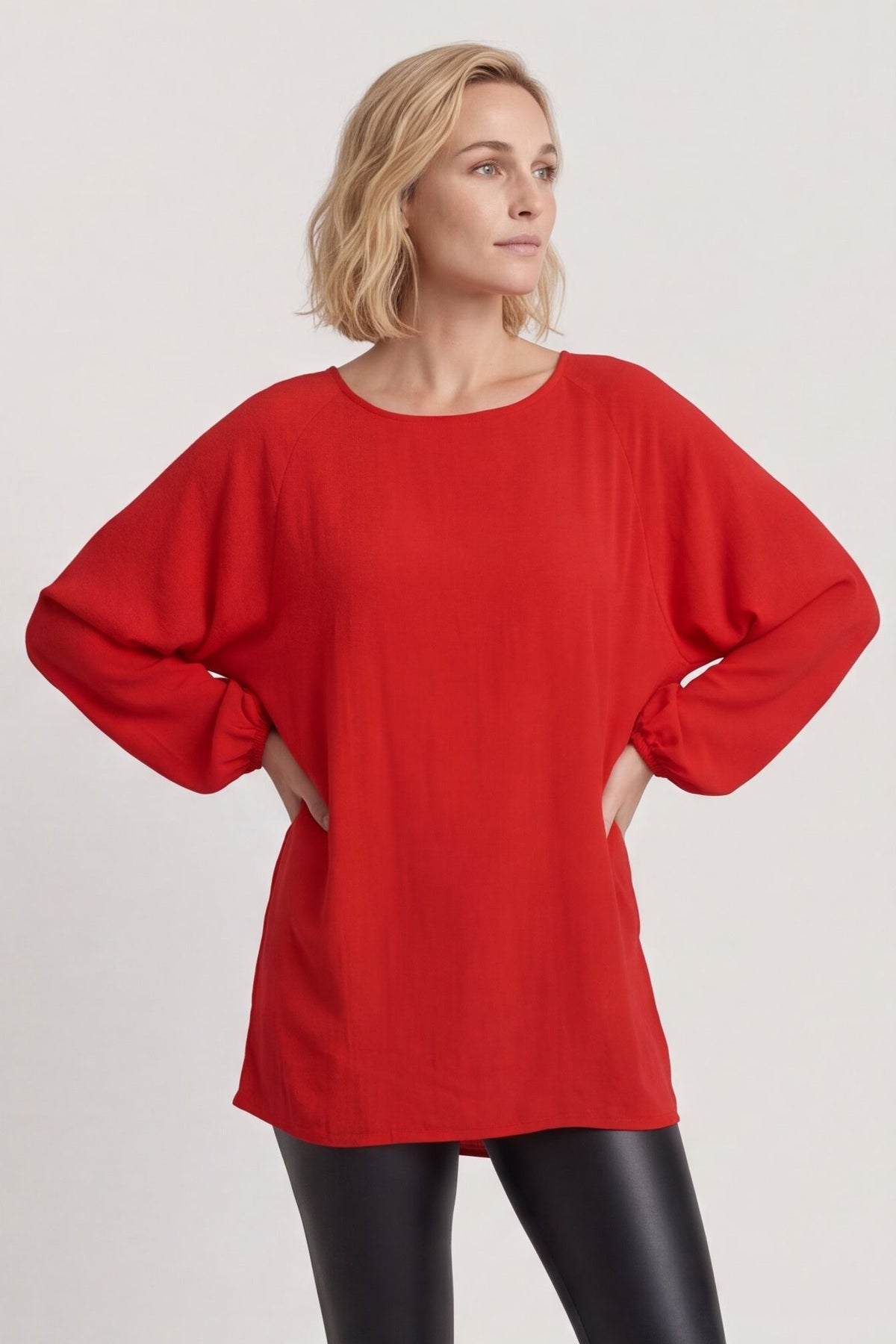 Salina Long Sleeve Top Red – image 2 of 5