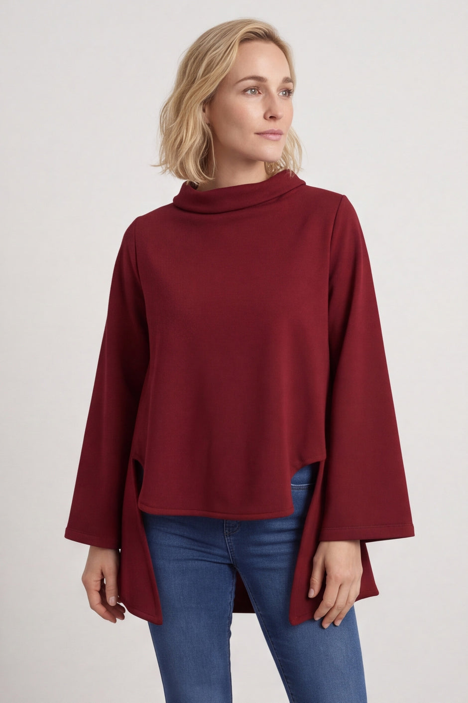 Courtney Cotton Top Wine – image 2 of 6