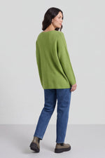 Leah Knitted Jumper Green - Leah Knitted Jumper – image 1 of 4