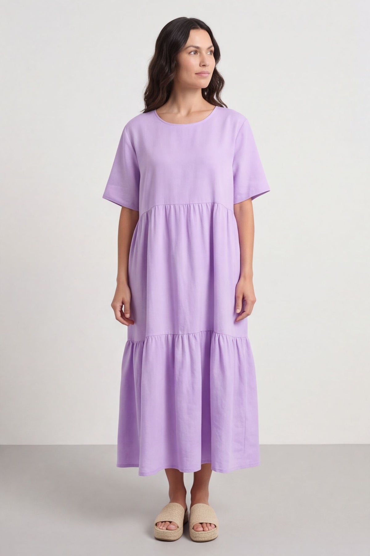 Nova Linen Dress Lilac – image 2 of 5