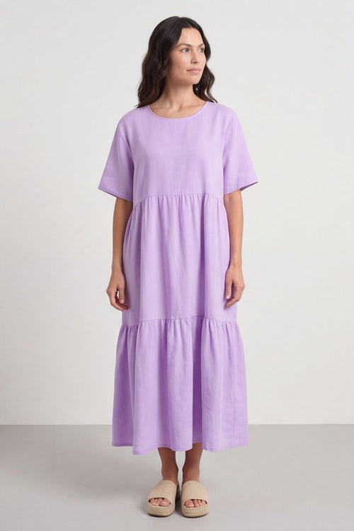 Nova Linen Dress Lilac – image 2 of 5