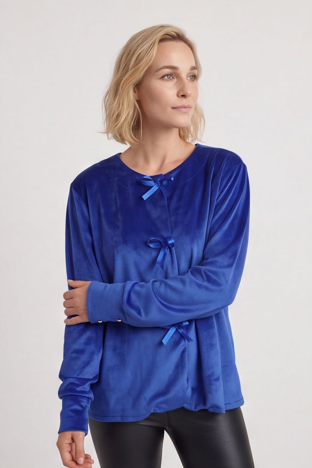 Rhona Bow Front Top Cobalt – image 2 of 5