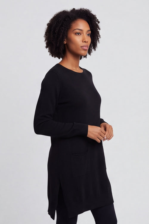 Elisa Pocket Knitted Tunic Black – image 2 of 6