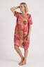 Aurora Leaf Linen Shift Dress – image 1 of 5