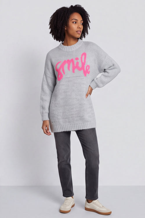 Smile Knitted Jumper Grey – image 2 of 6