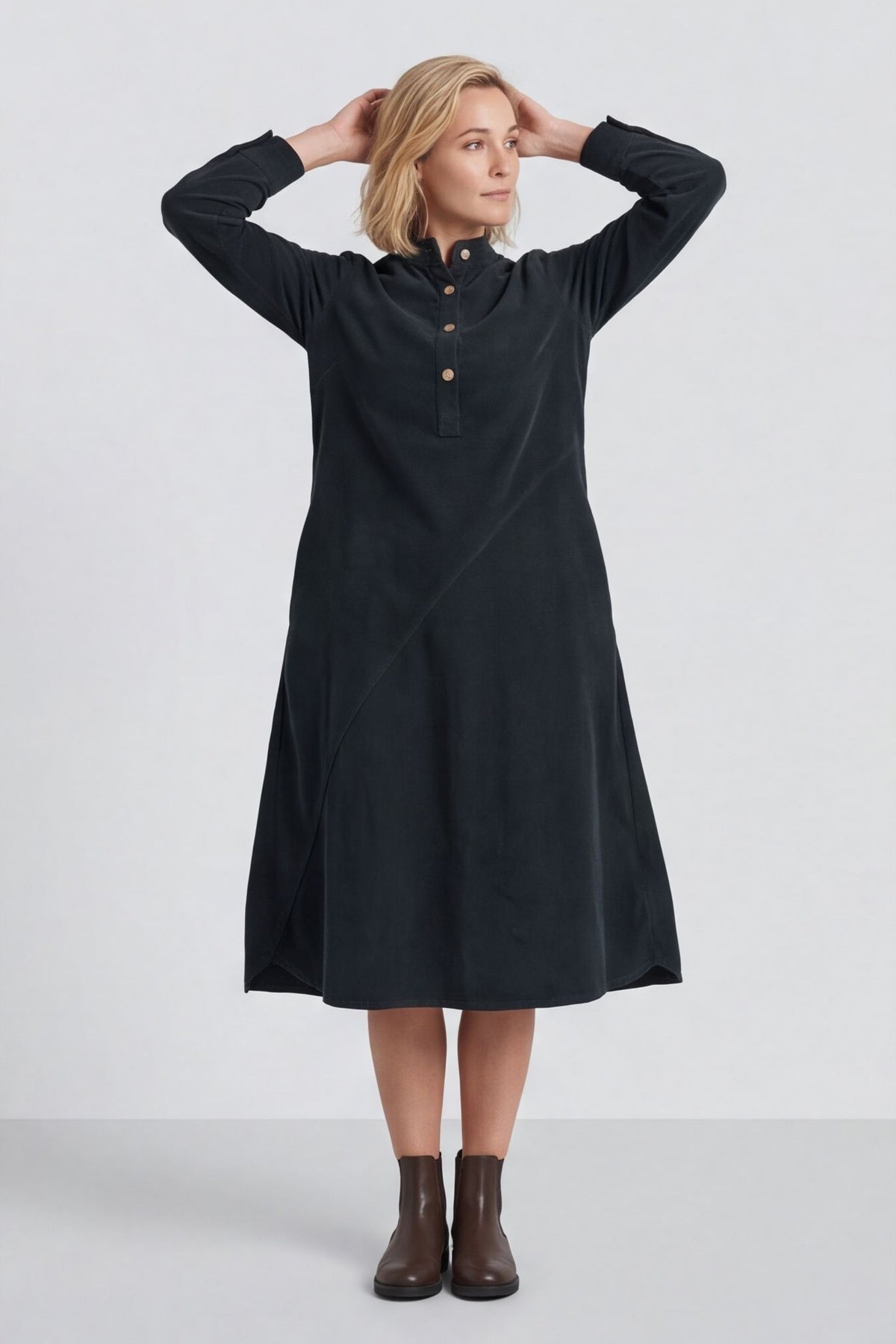 Ruby Needlecord Button Dress – image 2 of 5