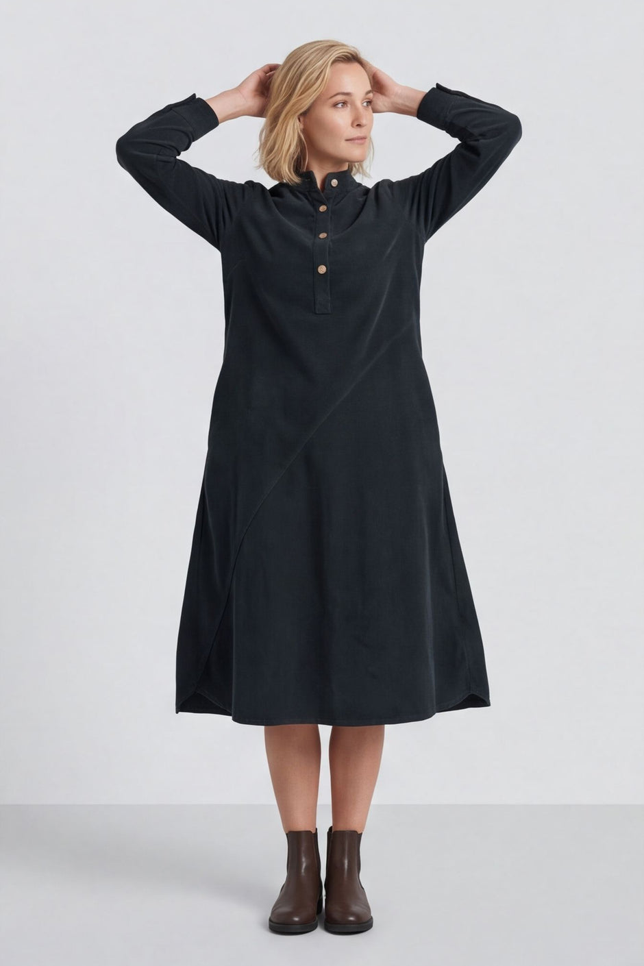 Ruby Needlecord Button Dress – image 2 of 5