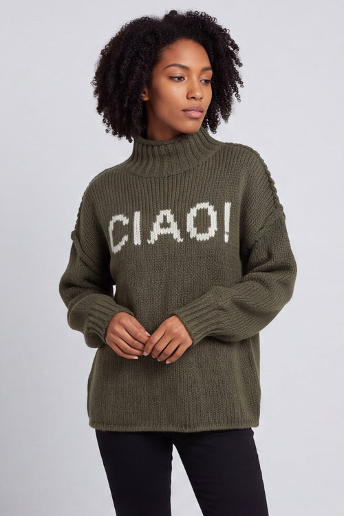 Ciao Knitted Jumper Khaki – image 2 of 6