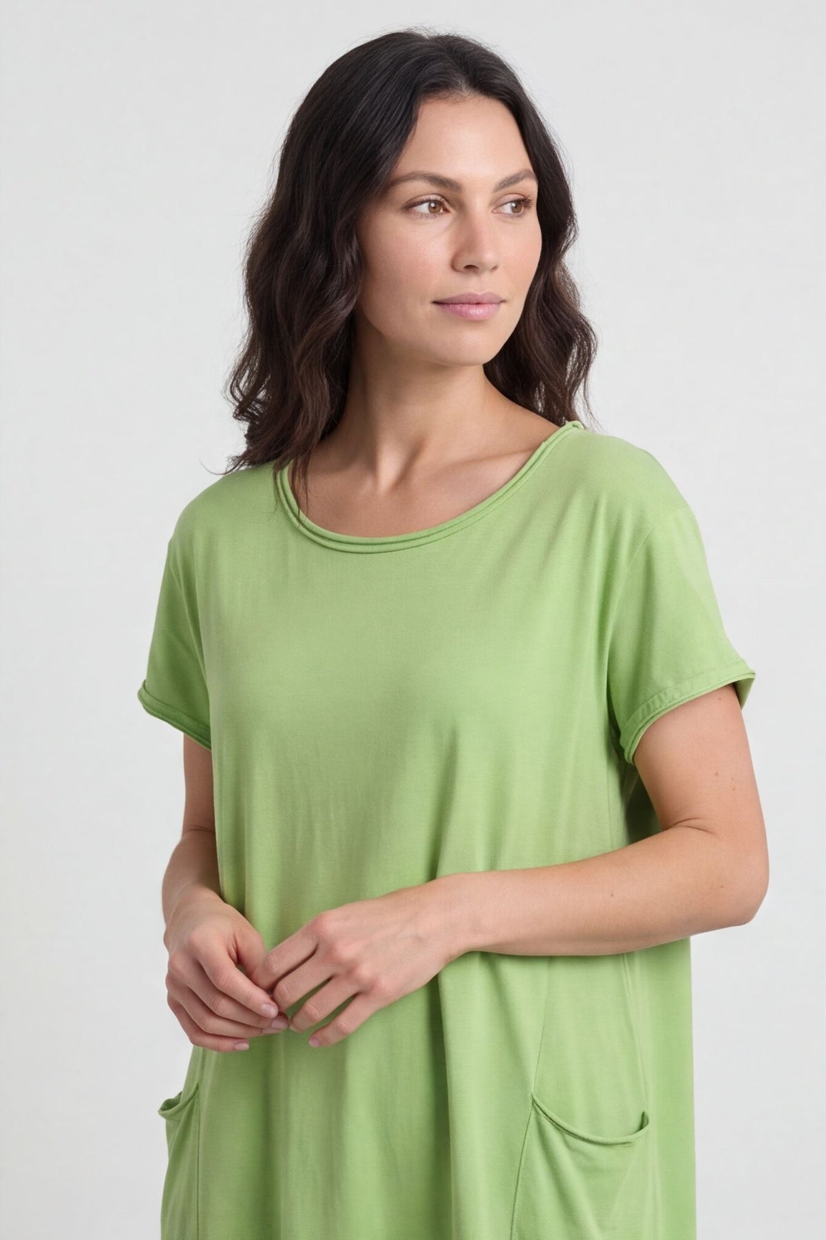 Clara Cotton Dress Green – image 2 of 6