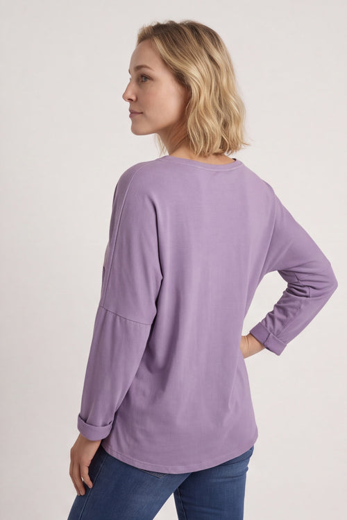Cherie Heart Cotton Top Purple – image 2 of 5