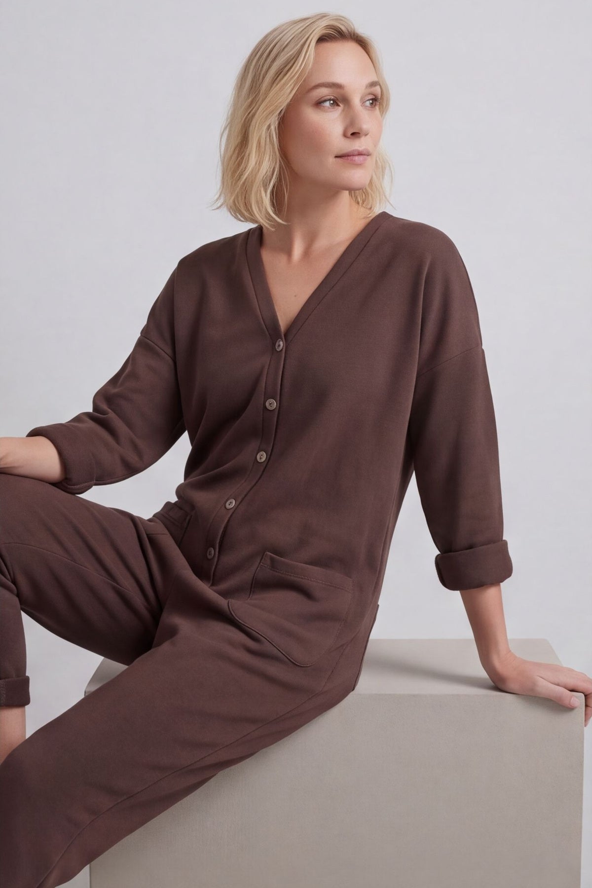 Paulton Jersey Boilersuit Cocoa – image 2 of 6