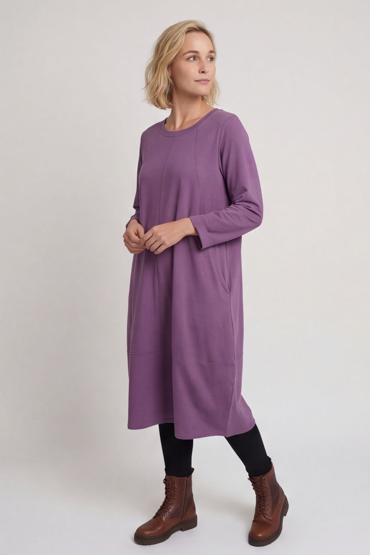 Simone Cotton Dress Light Purple – image 2 of 6