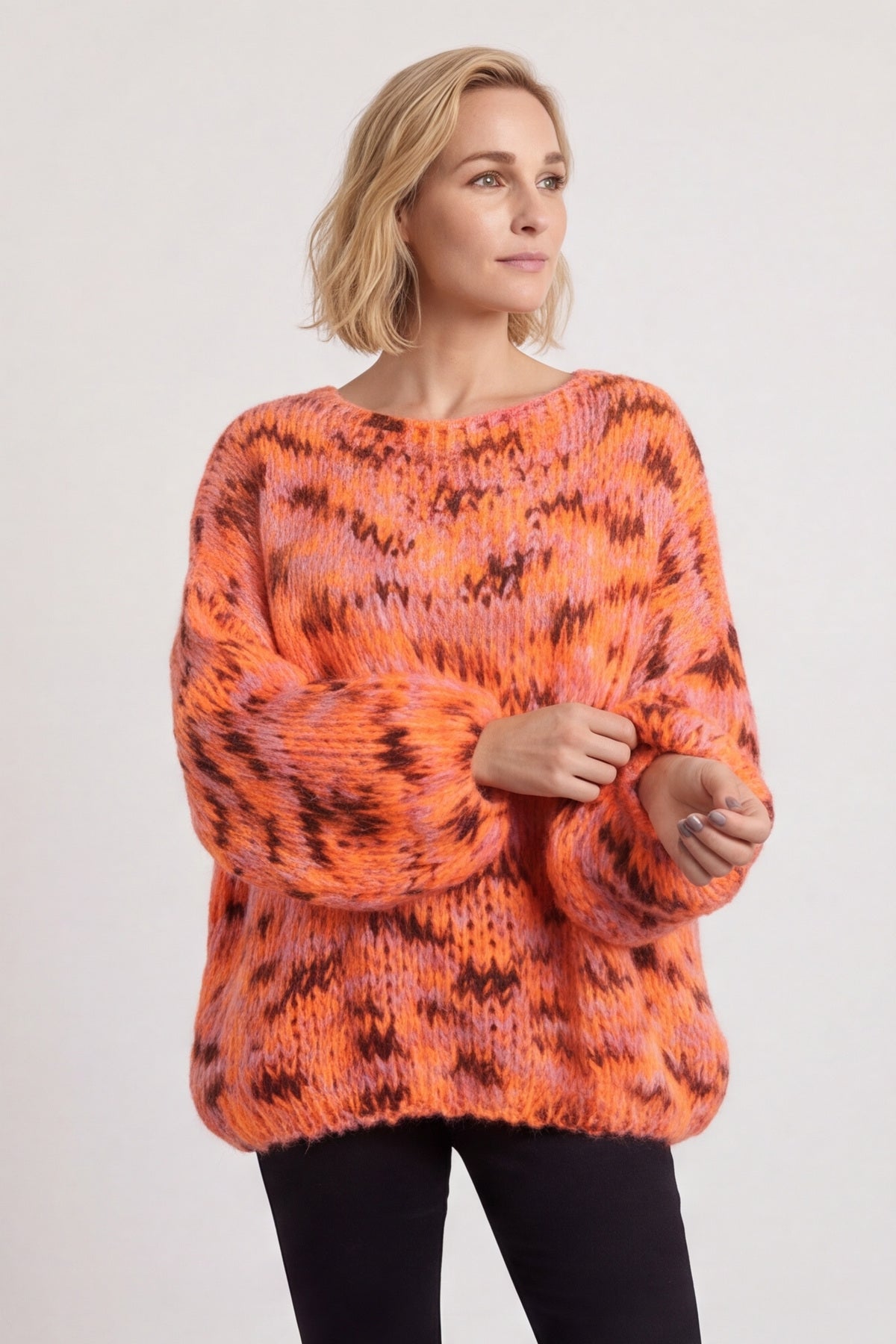 Leatrice Knitted Jumper Orange – image 1 of 5