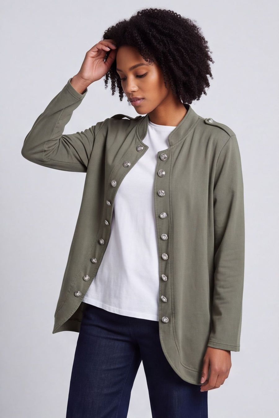 Gatwick Jersey Jacket Khaki – image 1 of 5