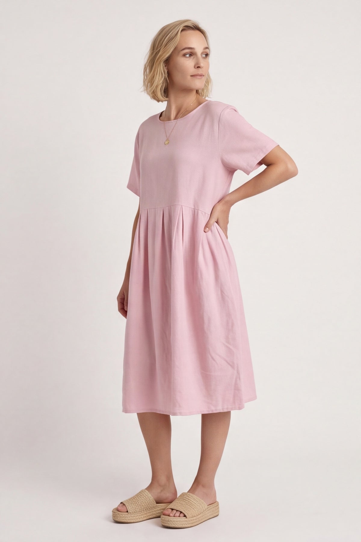 Zouch Linen Cap Sleeve Dress – image 2 of 6
