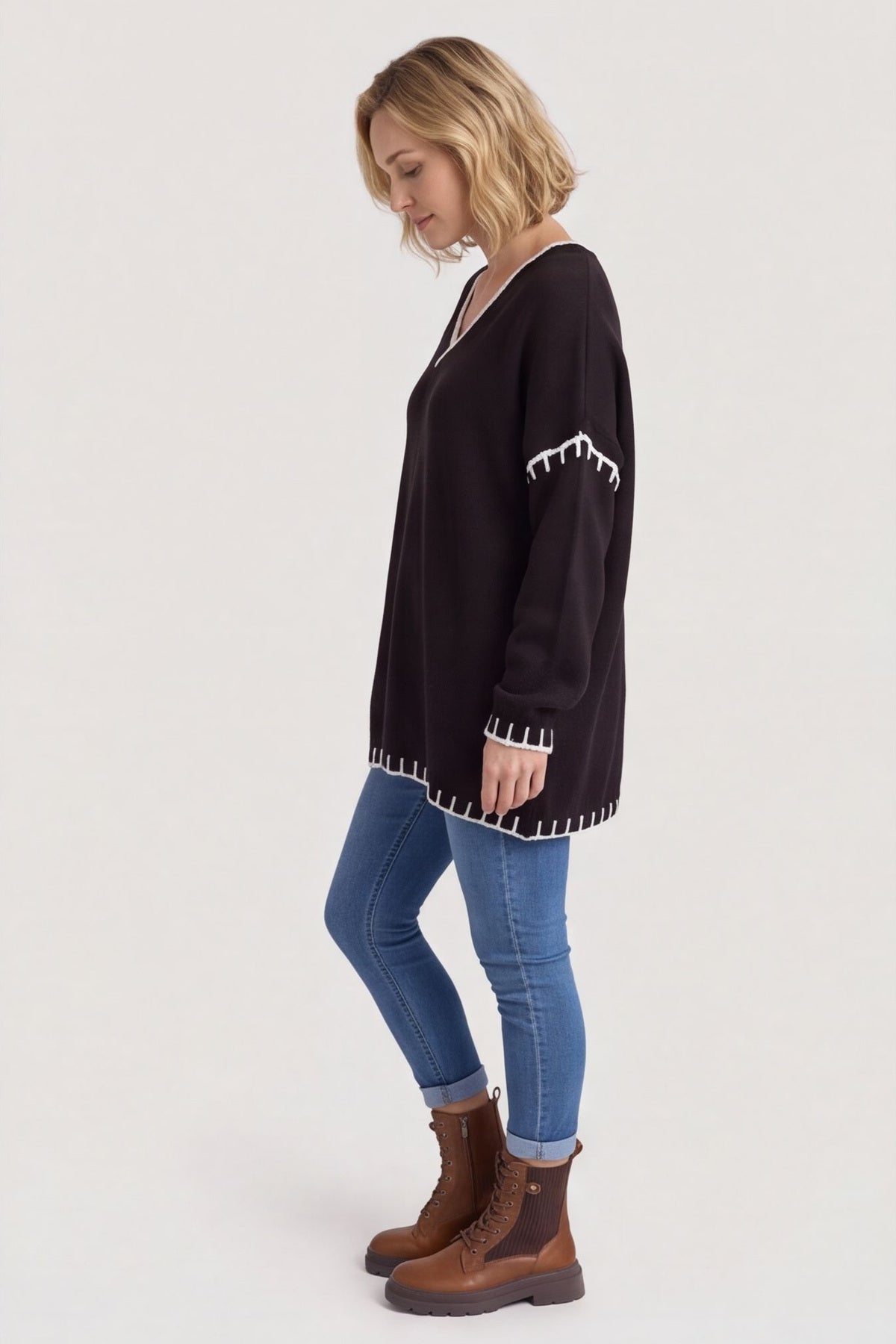 Emma Knitted Jumper Black – image 2 of 6