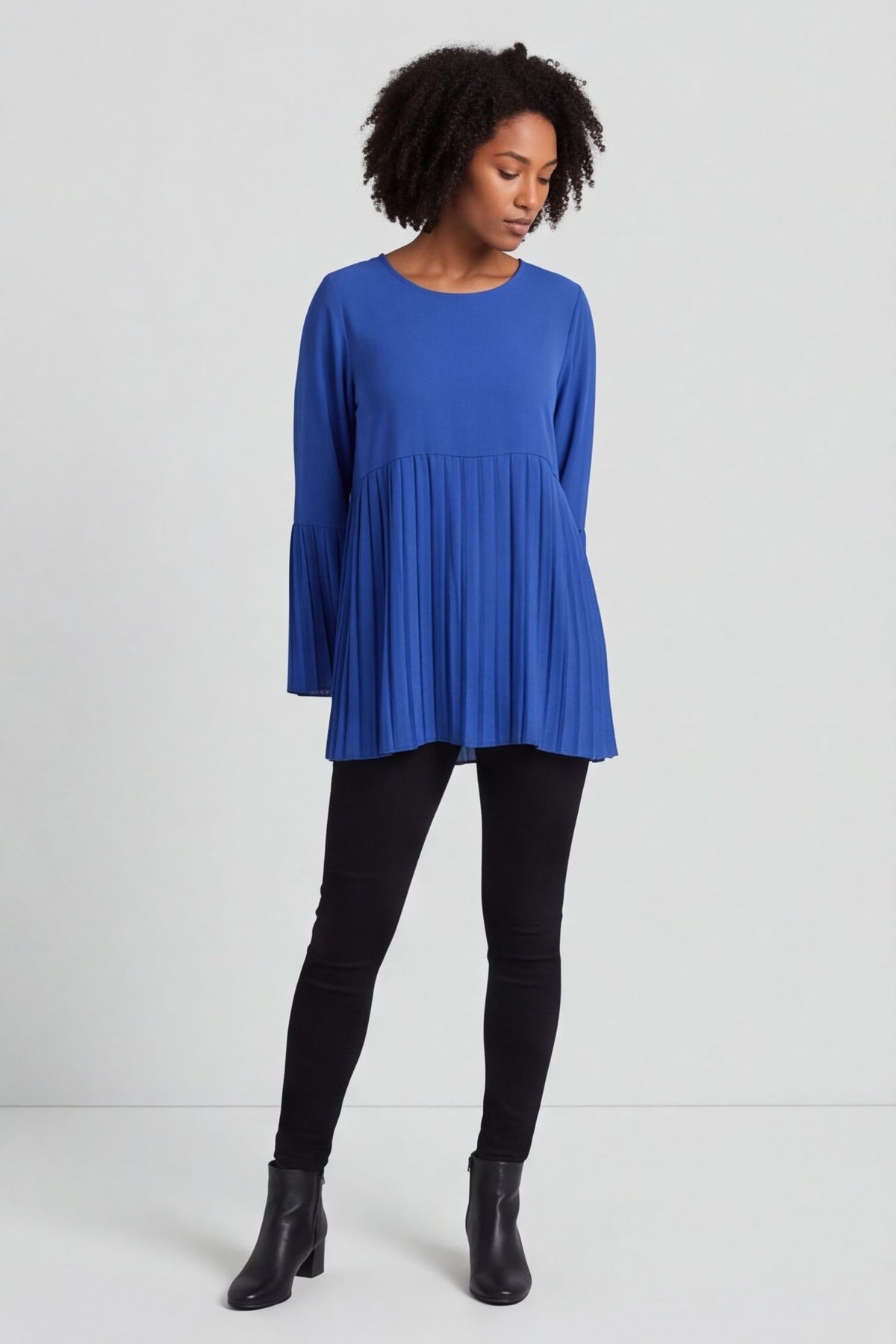 Wynne Pleated Top Cobalt – image 2 of 6