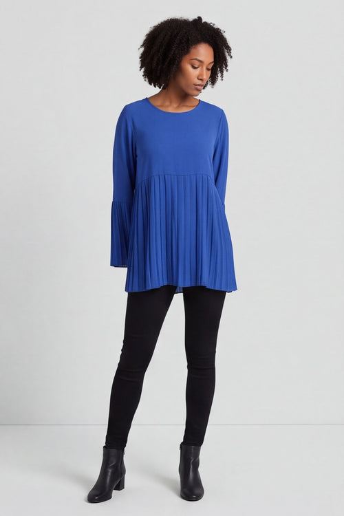Wynne Pleated Top Cobalt – image 2 of 6