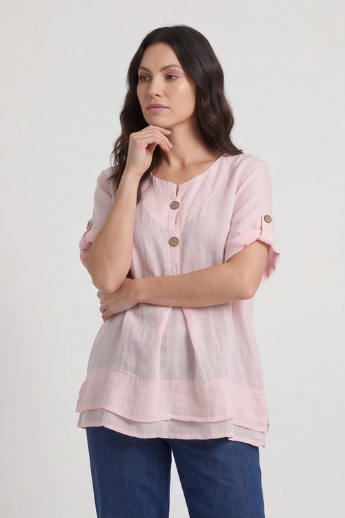 Amara Linen Box Top – image 3 of 6