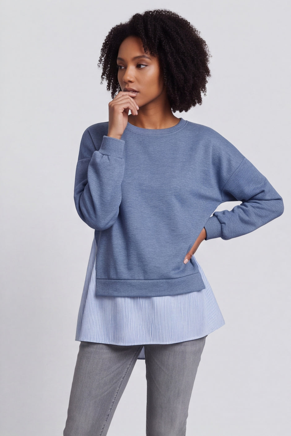 Gail Layer Detail Top Blue – image 3 of 6