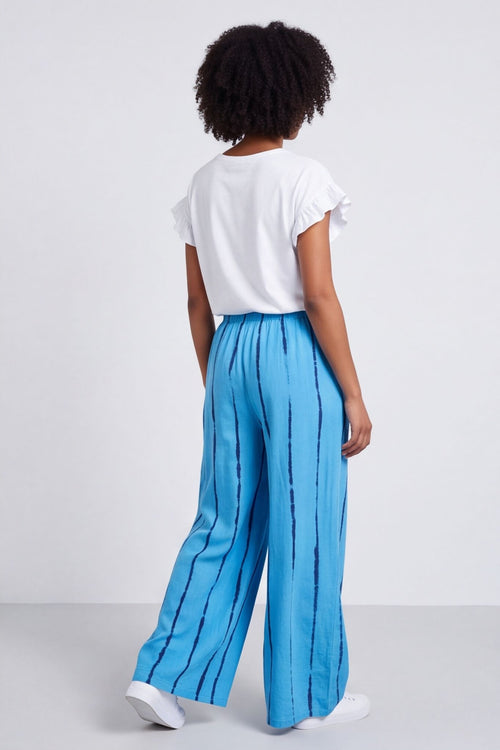 Chelle Stripe Linen Trousers Kingfisher – image 3 of 6