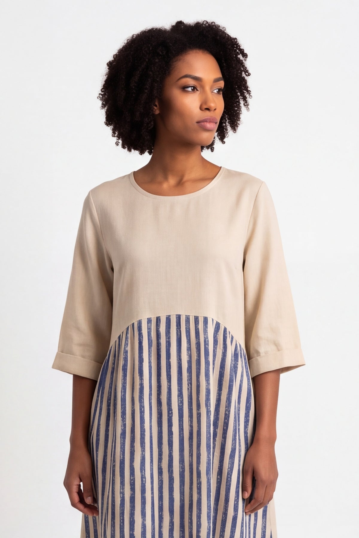 Maia Stripe Linen Dress – image 3 of 6
