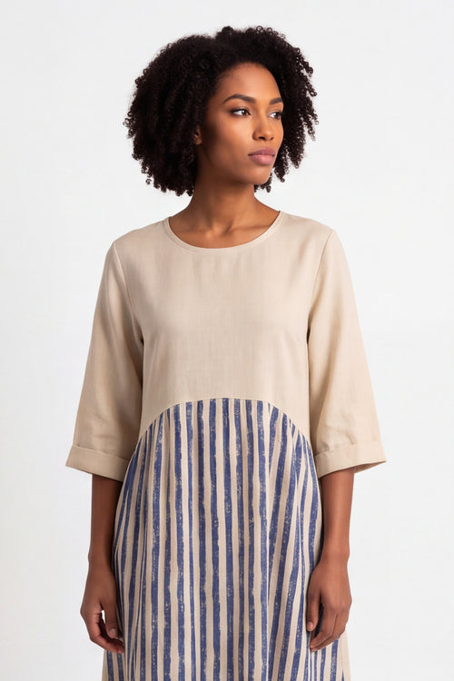 Maia Stripe Linen Dress – image 3 of 6