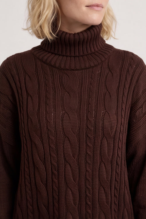 Moira Polo Knitted Jumper Cocoa – image 3 of 6