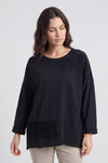 Louise Cord Patch Cotton Top Black – image 3 of 6