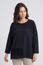 Louise Cord Patch Cotton Top Black – image 3 of 6