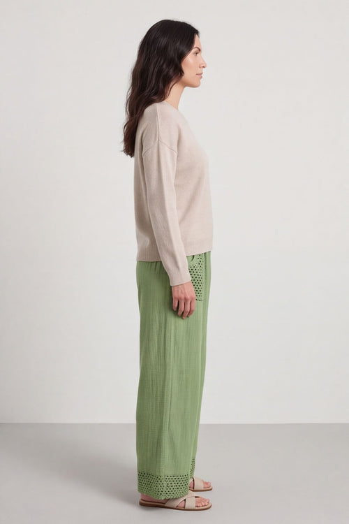 Elana Cotton Trousers Green – image 3 of 6
