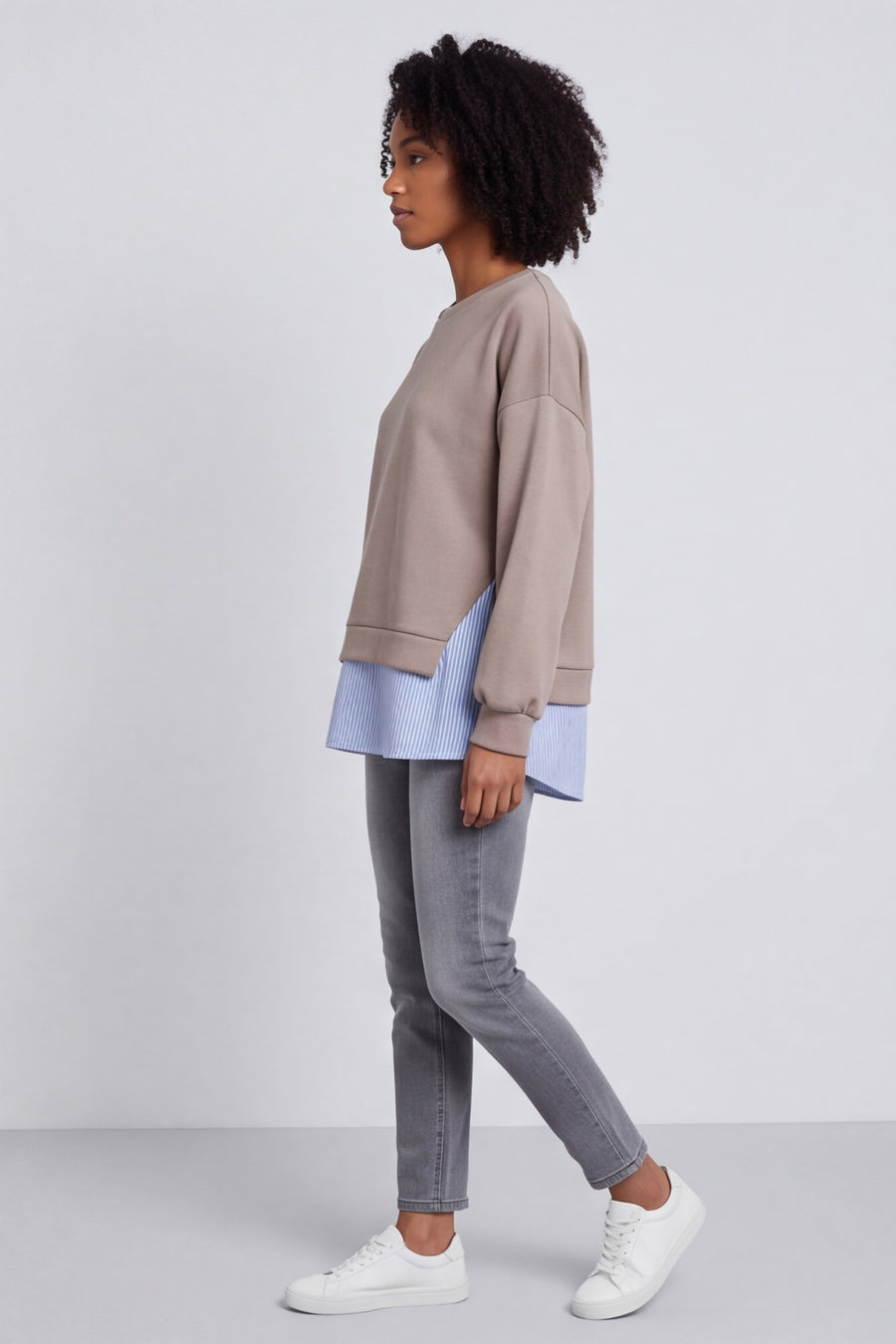 Gail Layer Detail Top Mocha – image 3 of 6
