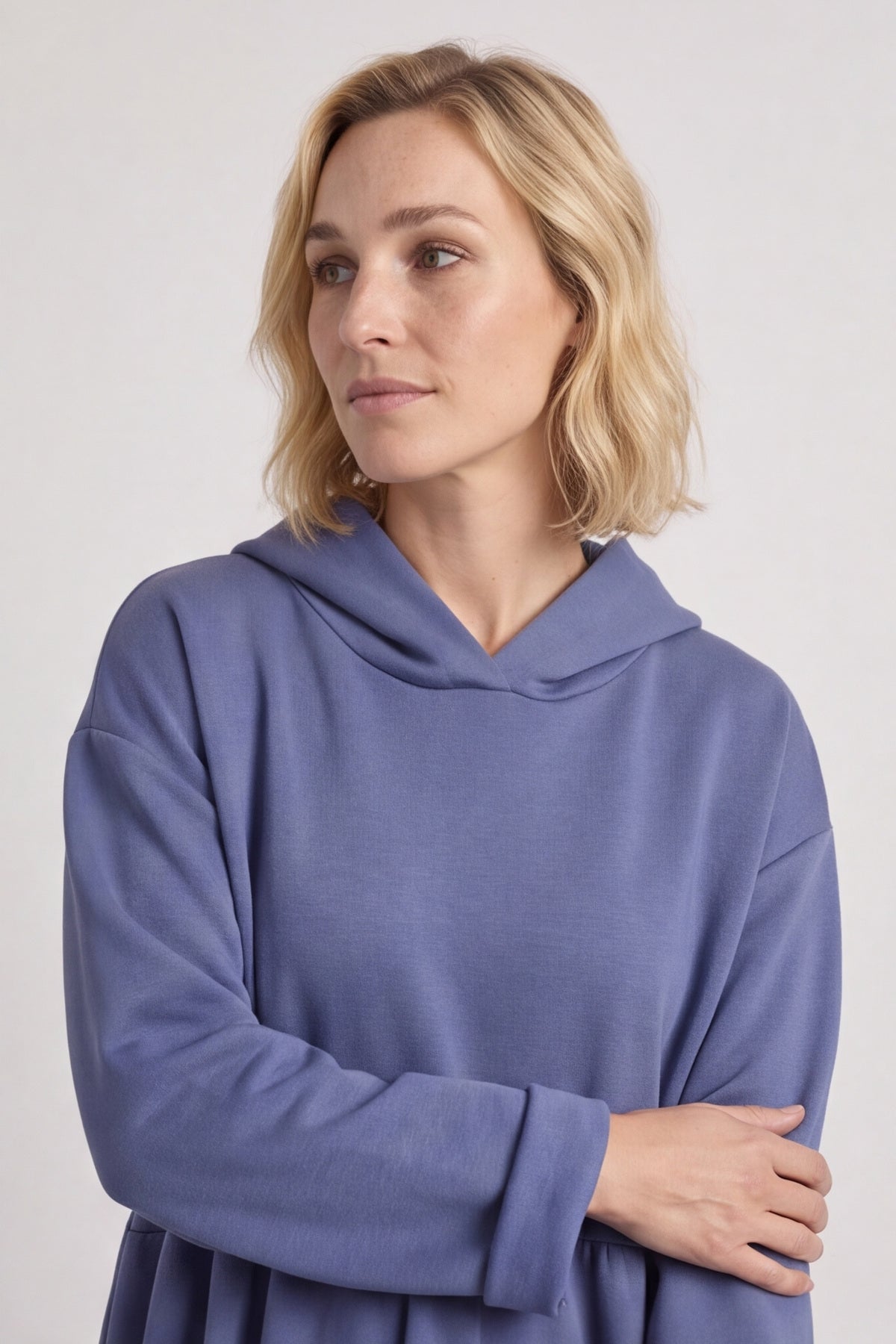 Saskia Hooded Dress Blue – image 3 of 5