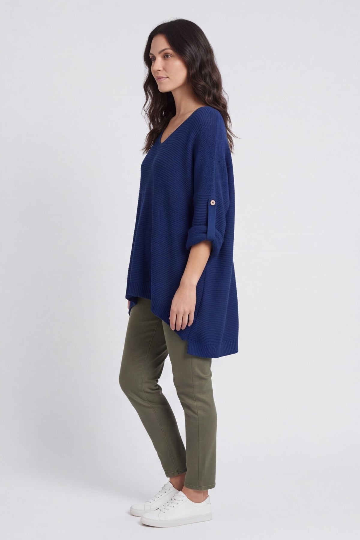 Katya Knitted Jumper Navy – image 2 of 5