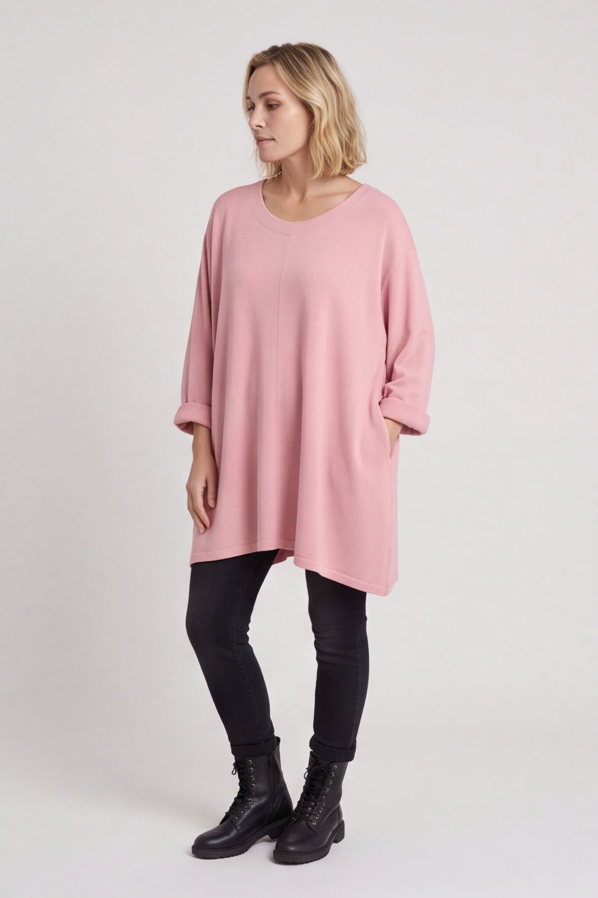 Beverley Oversize Knitted Top Pink – image 3 of 6