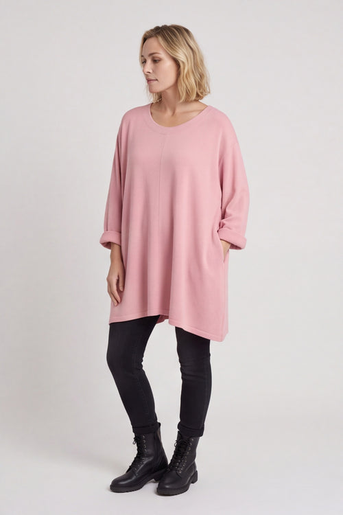 Beverley Oversize Knitted Top Pink – image 3 of 6