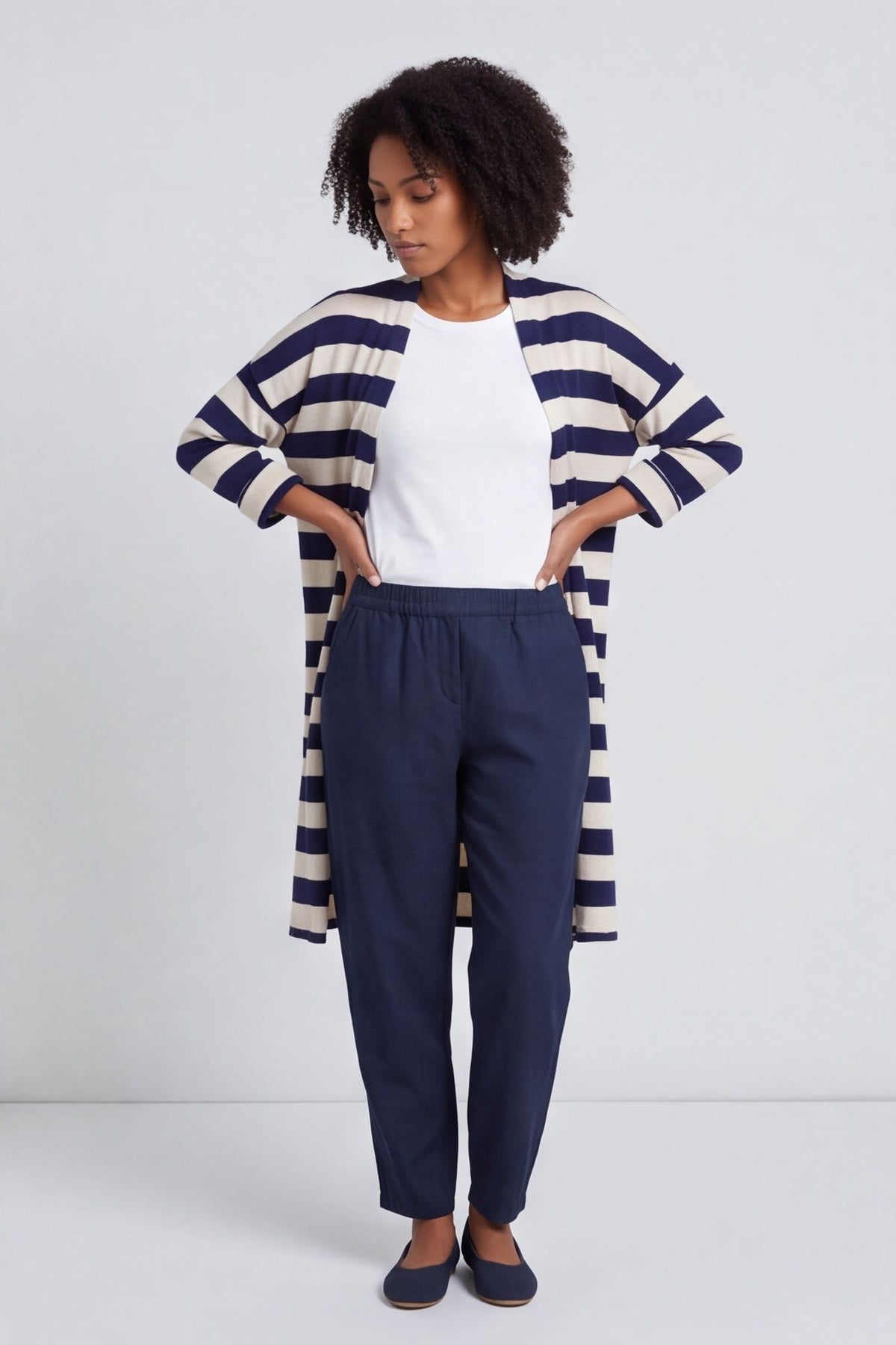 Lizzie Stripped Longline Cardigan – image 3 of 5