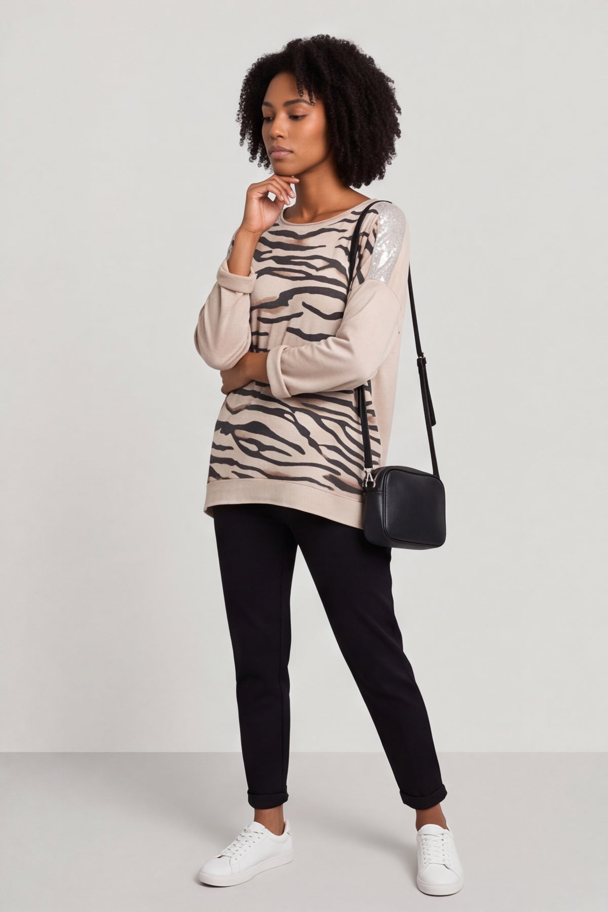 Estella Print Cotton Top Stone – image 3 of 6
