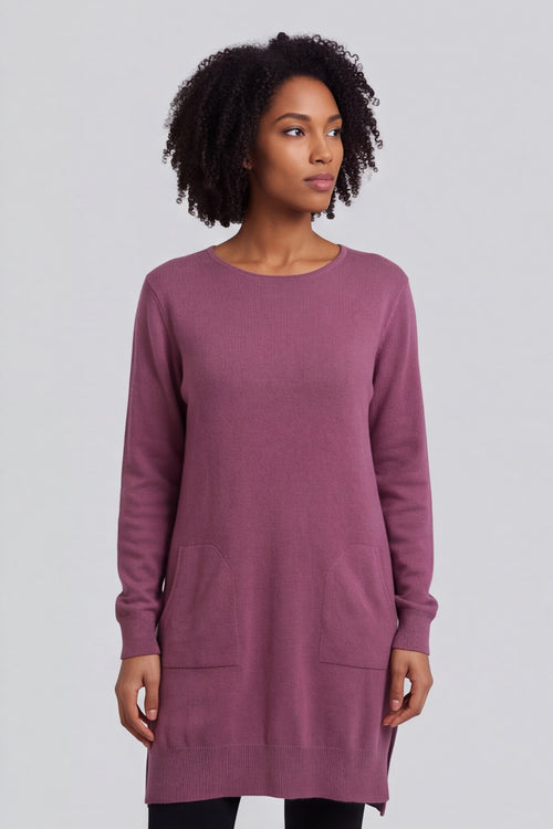 Elisa Pocket Knitted Tunic Grape – image 3 of 6