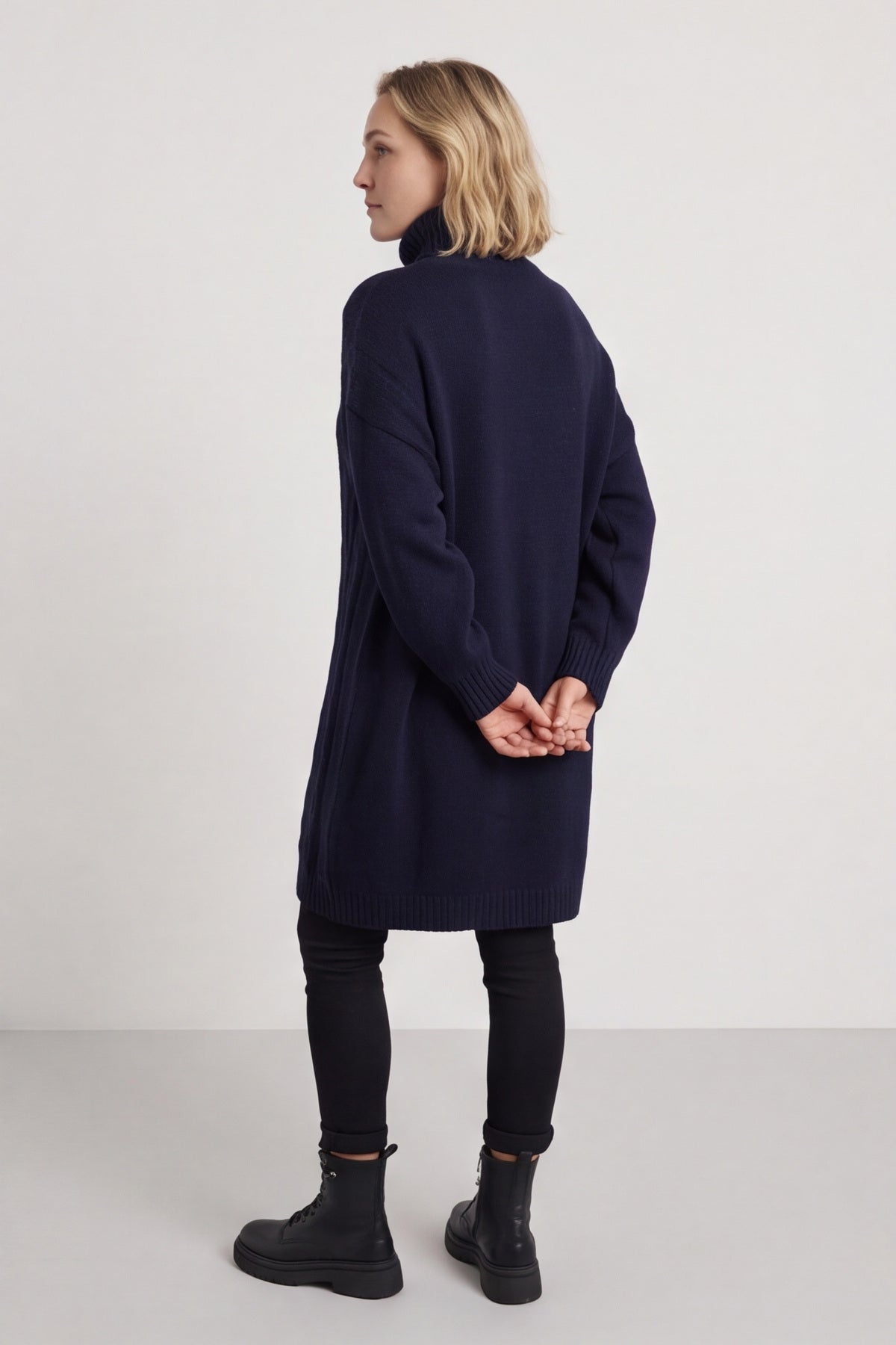Moira Polo Knitted Jumper Navy – image 3 of 6